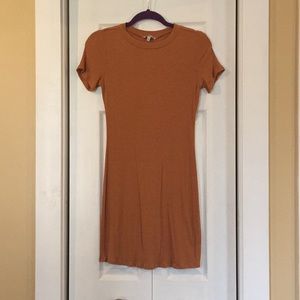 Charlotte Russe Mustard Yellow T-shirt Dress
